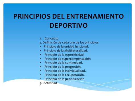 Principios Del Entrenamiento Deportivo