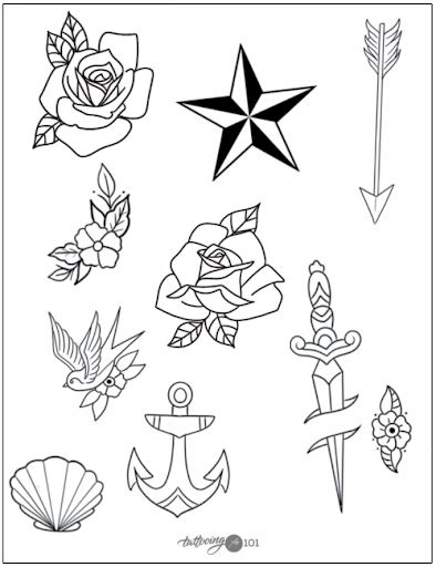 Printable Beginner Tattoo Stencils Educational Printable Worksheets