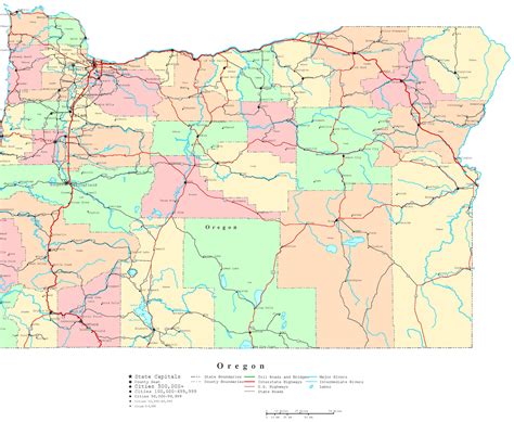 Printable County Map Of Oregon Printable Word Searches