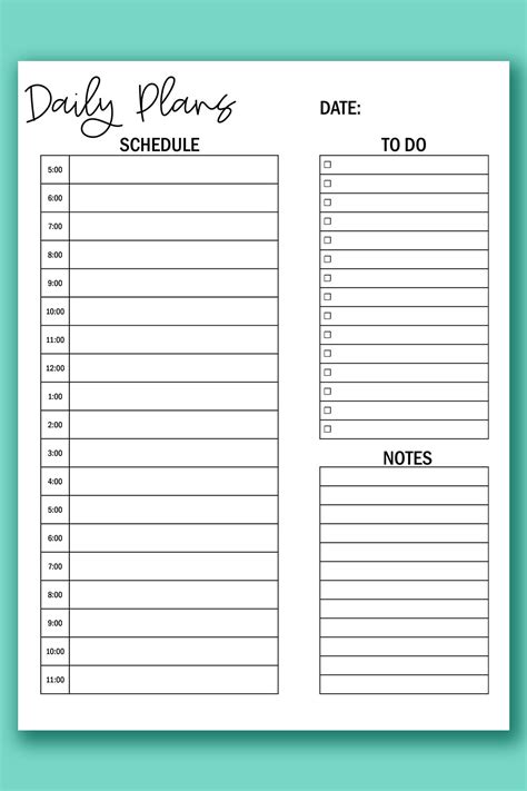 Printable Hourly Calendar Set Daily And Weekly Hourly Calendars Printable Hourly Calendar Set Daily And Weekly Hourly Calendars