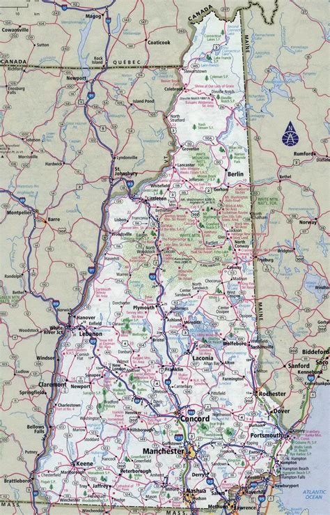 Printable Map Of Nh