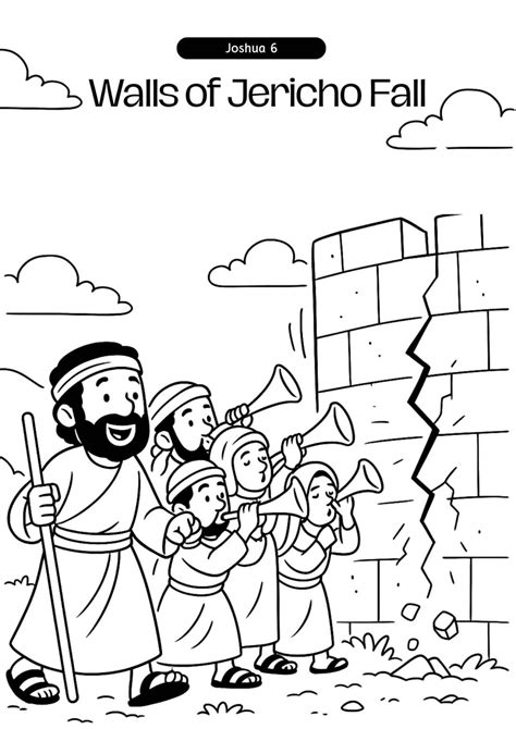 Printable Walls Of Jericho Coloring Page