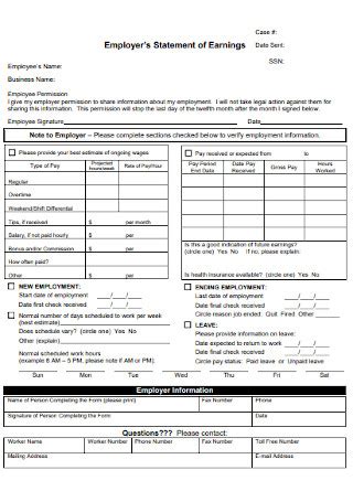 Sample Earning Statements: Employee Guide