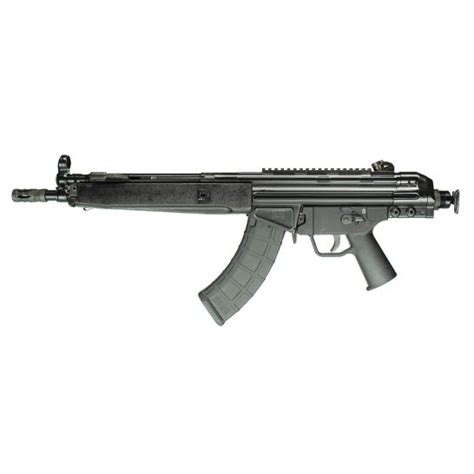 Ptr 32K Pdwr Semi Automatic Pistol 762X39 12 5 Barrel Steel Frame Black Finish Hk33 Plastic Handguard Anti Tilt End Cap With Swivel 5 8X24 Flash Hider Welded Scope Mount 1 30Rd Magazine Ptr202 Arnzen Arms