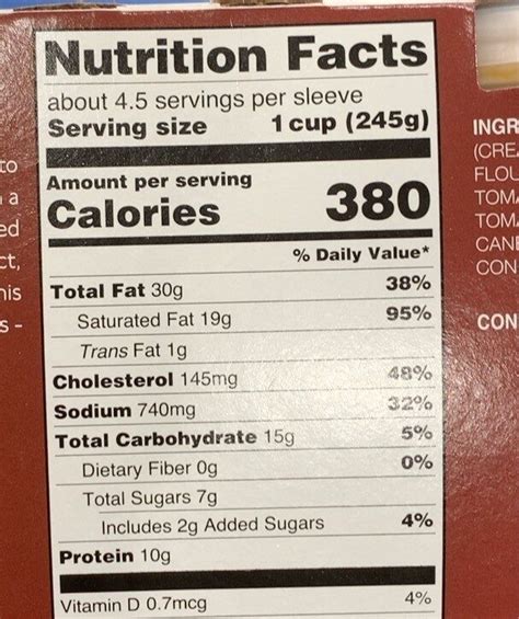 Publix Lobster Bisque Calories Nutrition Analysis Amp More Fooducate