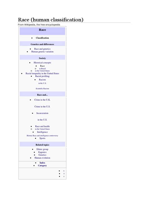 Race Human Classification From Wikipedia The Free Encyclopedia Race Human Classification From Wikipedia The Free Encyclopedia