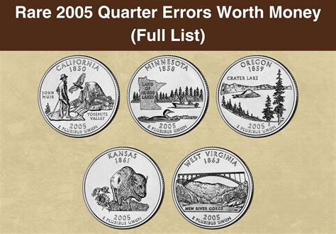 Rare 2005 Quarter Errors Worth Money Full List Coinvaluechecker