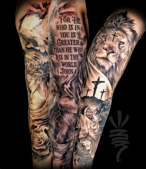 Realistic Christian Tattoos Black And Gray Abstract 1 Christian