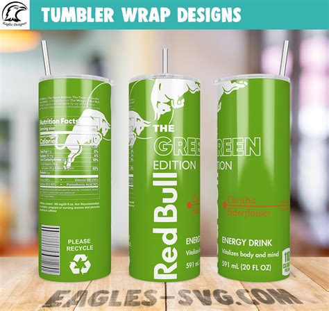 Red Bull The Green Edition Curuba Elderflower Tumbler Wrap Png Digital Download