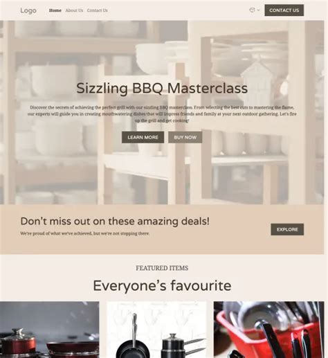 Restaurant Supply Store Website Template