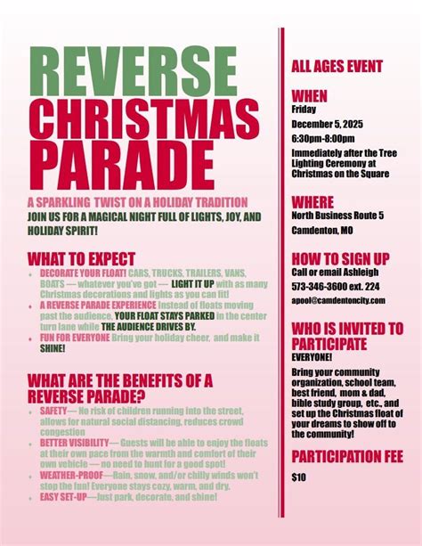 Reverse Christmas Parade New Festive Event Set For This Friday In Camdenton Community News Lake Of The Ozarks Lakeexpo Com