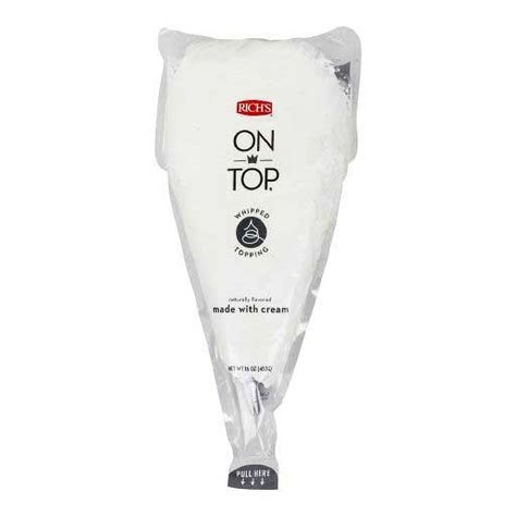 Rich Products On Top Real Whipped Topping Cream 16Oz Pack Of 12 Walmart Com