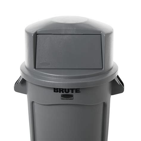 Rubbermaid Brute Dome Lid Rubbermaid Commercial Brute 44 Gallon Dome Top Lid Gray With Spring Door Snap Lock Fits Brute Containers Rubbermaid Garbage Bin