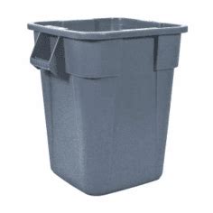 Rubbermaid Brute Square 40 Gal Without Lid Gray