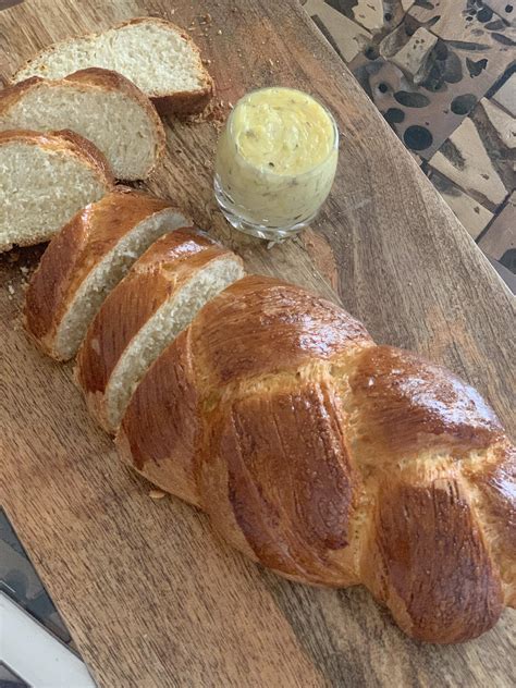 Saffron And Rose Water Challah With Orange Honey And Thyme Compound