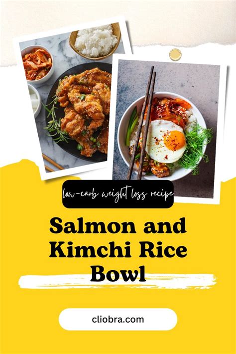 Salmon And Kimchi Rice Bowl A Korean Inspired Flavor Packed Low Carb