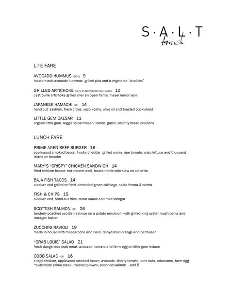 Salt Jacksonville Beach Fl Menu Updated July 2024 Salt Jacksonville Beach Fl Menu Updated July 2024