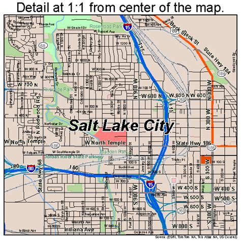 Salt Lake City Utah Street Map 4967000