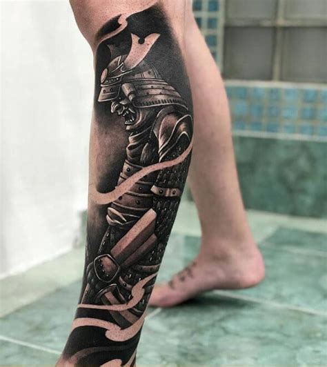 Samurai Tattoo Leg