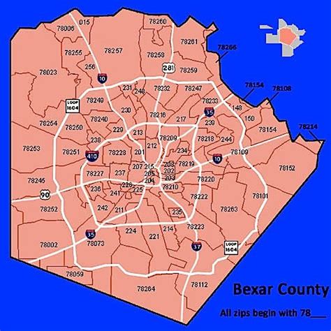 San Antonio Zip Codes Bexar County Zip Code Boundary Map Bexar San Antonio Zip Codes Bexar County Zip Code Boundary Map Bexar