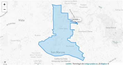 San Marcos Zip Code Map