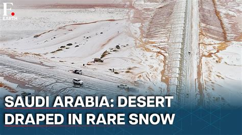 Saudi Arabian Desert Sees Rare Snowfall