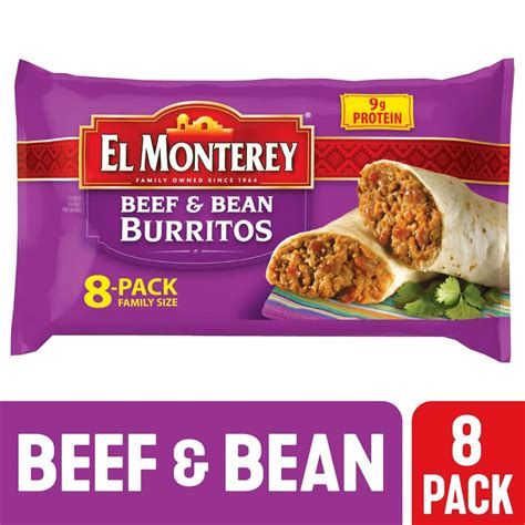 Save On El Monterey Beef Amp Bean Burritos Family Pack 8 Ct Frozen