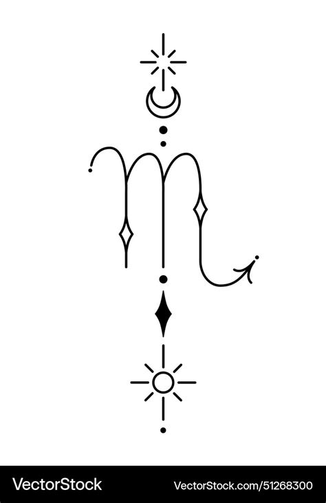 Scorpio Zodiac Sign Blackwork Tattoo Scorpio Zodiac Sign Blackwork Tattoo