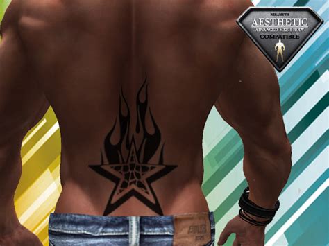 Second Life Marketplace Tribal Tattoo Lower Back 3