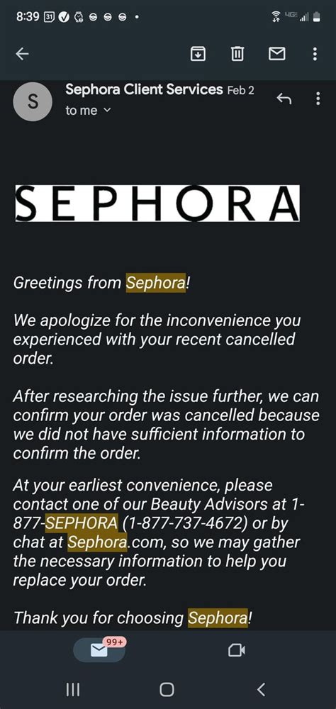 Sephora Customer Service Email Reddit