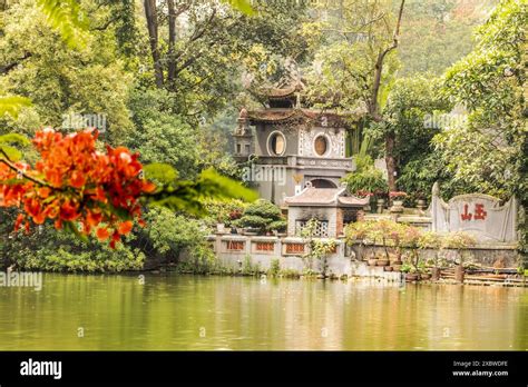 Serene Jade Mountain Temple Hoan Kiem Lake Hanoi Vietnam Alluring Astounding Breathtaking