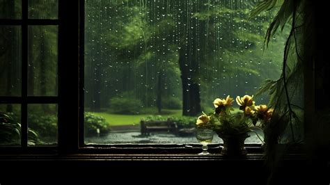 Serene Rainy Window View 4K Ultra Hd Wallpaper