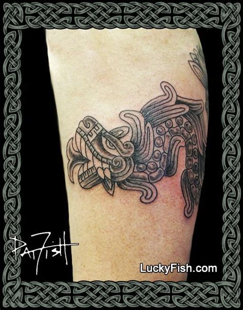 Serpent Aztec Tattoo Design Luckyfish Inc And Tattoo Santa Barbara