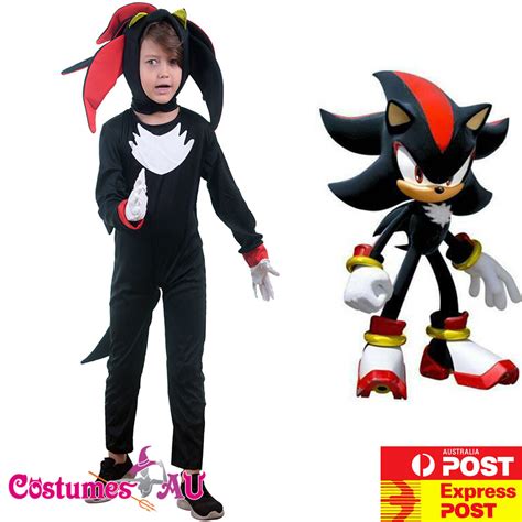 Shadow Sonic Fleece Costume Cosplay Party Halloween Etsy Sweden