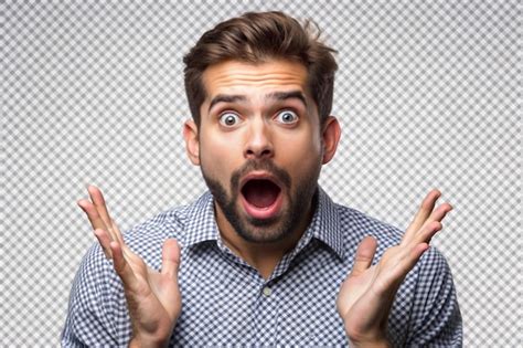 Shocked Man Isolated On Transparent Background Premium Ai Generated Image Shocked Man Isolated On Transparent Background Premium Ai Generated Image