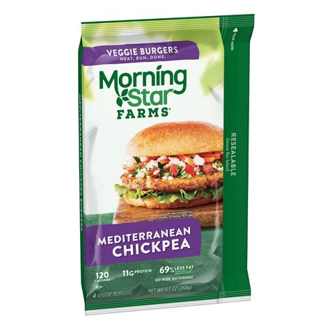 Shop Morning Star Mediterranean Chickpea Veggie Burgers 9 5 Oz Holon