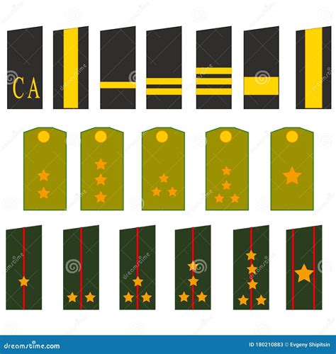 Shoulder Straps Soldier And Officer To Soviet Army Stock Vector Illustration Of Vector Soviet 180210883