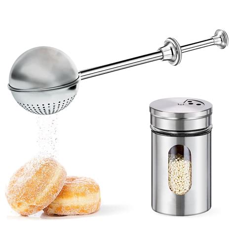 Sifter Baking Buy Powdered Sugar Shaker Duster With Lid Sugar For Baking Spice Sifters Powder Flour Sifter