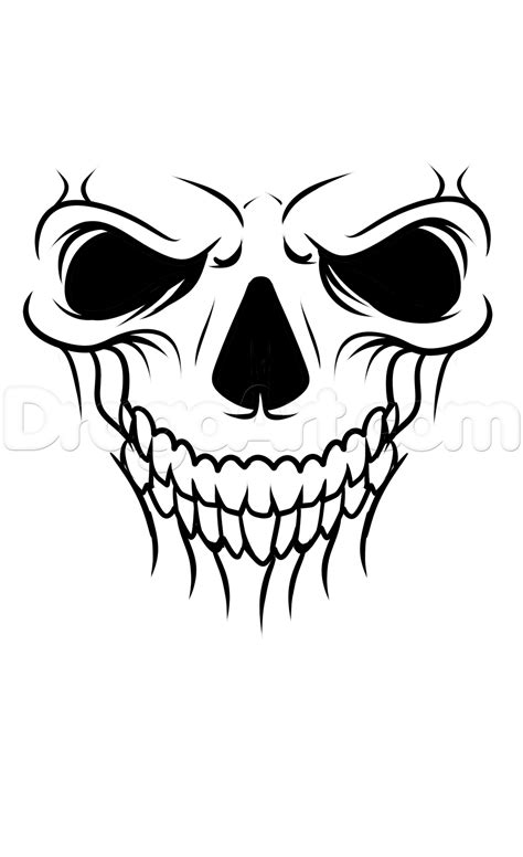 Simple Skull Tattoo Drawing
