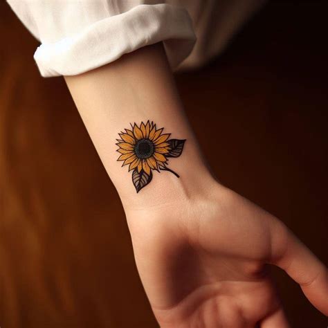 Simple Sunflower Your Own Tattoo Design Custom Designs Crafted For