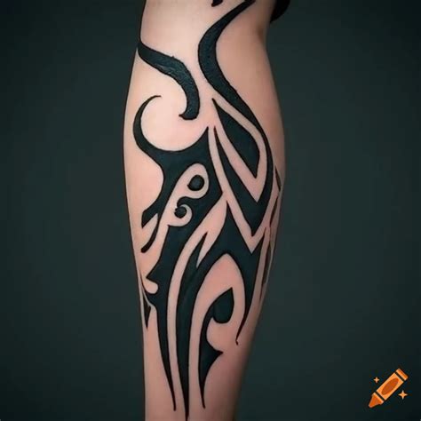Simple Tribal Wing Tattoo On Arm On Craiyon