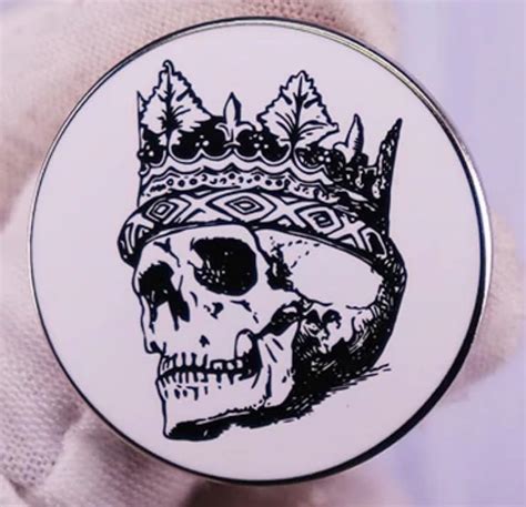 Skull Crown Royal King Skeleton Goth Gothic Tattoo Victory Mortality 1 2 Pin Ebay
