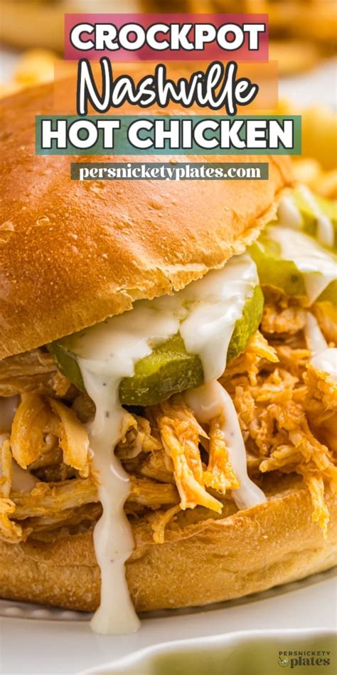 Slow Cooker Nashville Hot Chicken Sandwiches