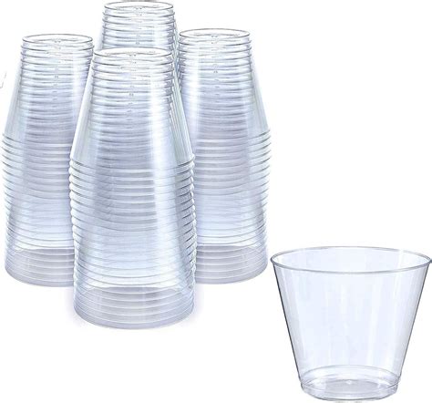 Small Clear Plastic Cups 5 Oz 200 Pack Hard Disposable Cups