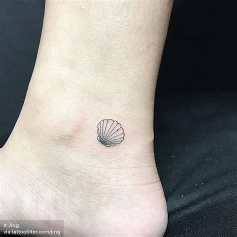 Small Sea Shells Tattoo Shell Tattoos Anklet Tattoos Seashell Tattoos