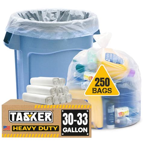 Snapklik Com 30 33 Gallon Clear Trash Bags Heavy Duty