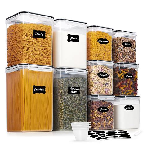 Snapklik Com Vtopmart 10 Pcs Flour And Sugar Storage Container Large