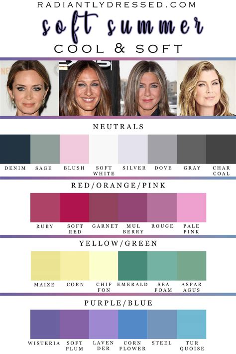 Soft Summer Color Palette And Wardrobe Guide For 2025 At Radiantly Dressed