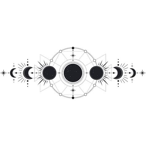 Solar And Lunar Eclipse Lunar Cycle Art Moon Cycle Tattoo Moon