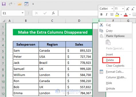 Solved Can Amp 39 T Delete Extra Columns In Excel 3 Reasons And Solutions